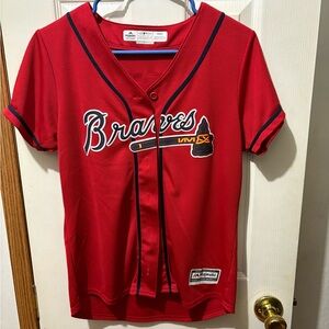 Women’s Red Braves Baseball Jersey, Freeman #5
